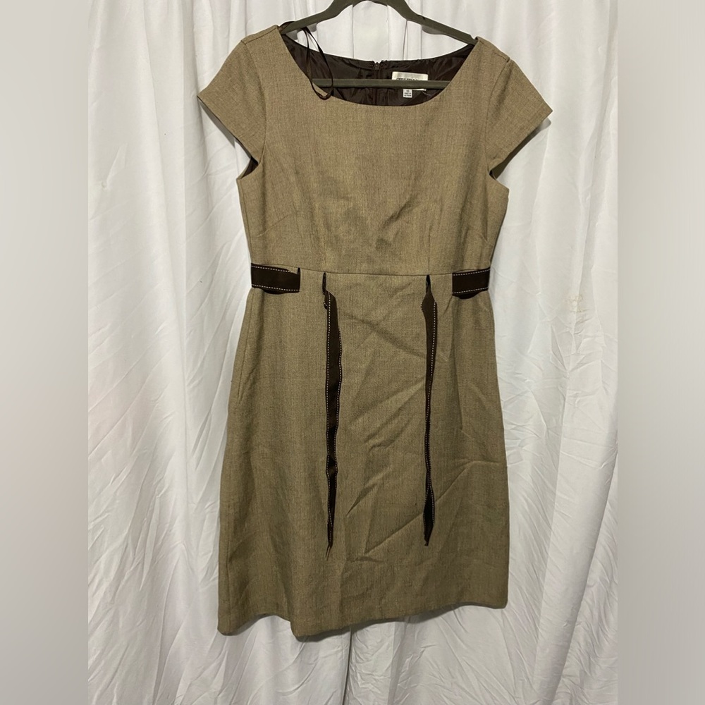 Studio I brown and cream Shift Dress